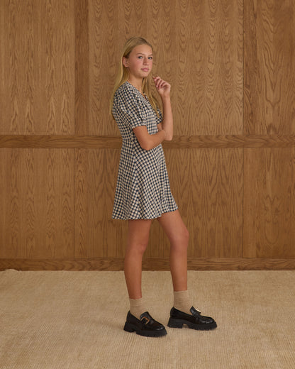 Del Mar Dress - Navy Check