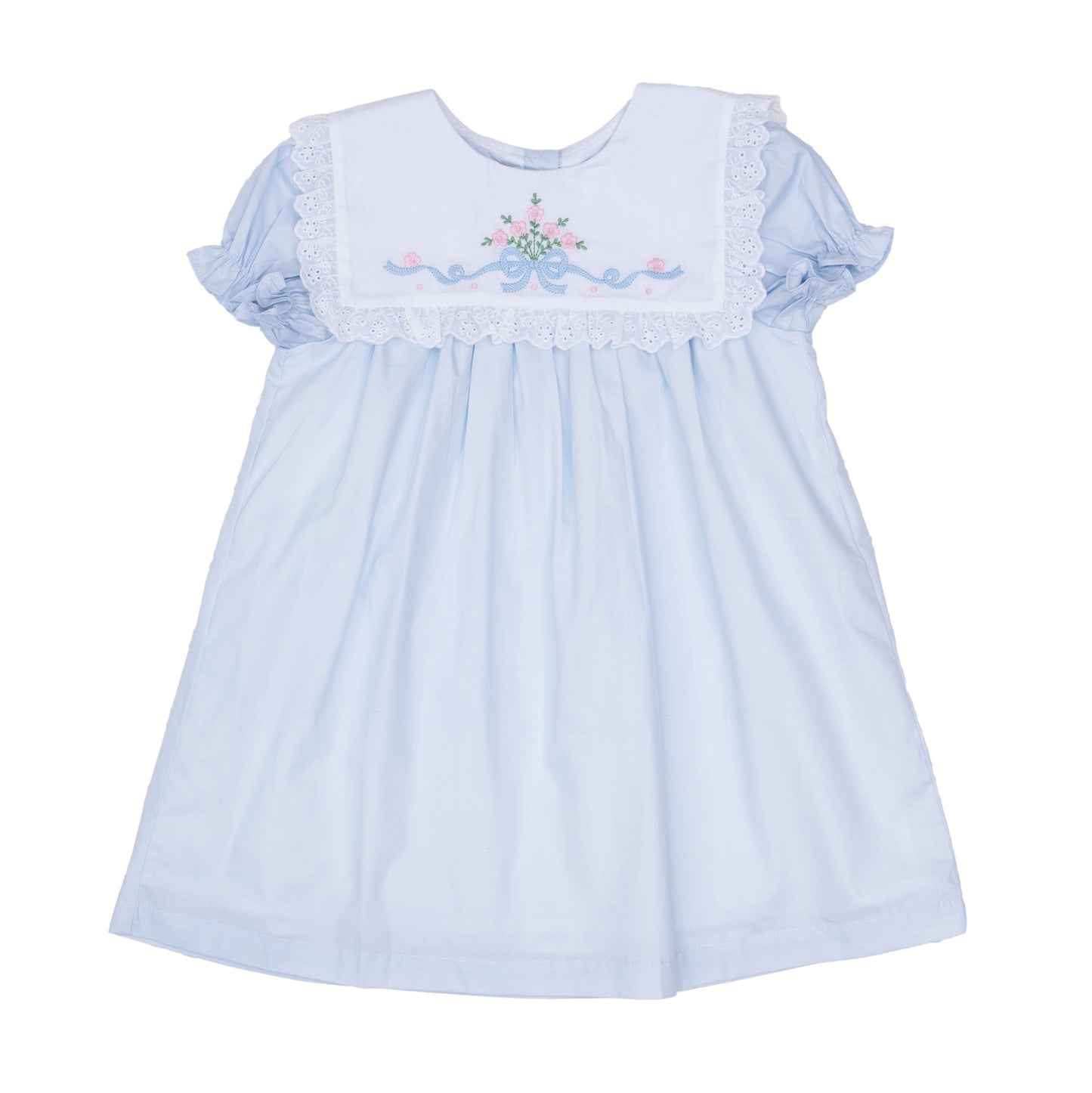 Remi Dress - Porcelain Blue Floral Bow