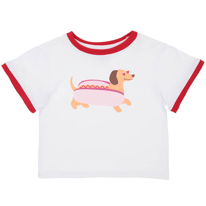 Glitter Valentine Hot Dog Tee