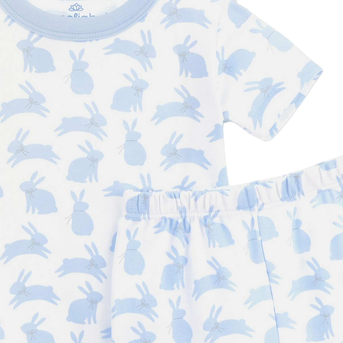 Leaping Bunnies Short Pajamas - Blue