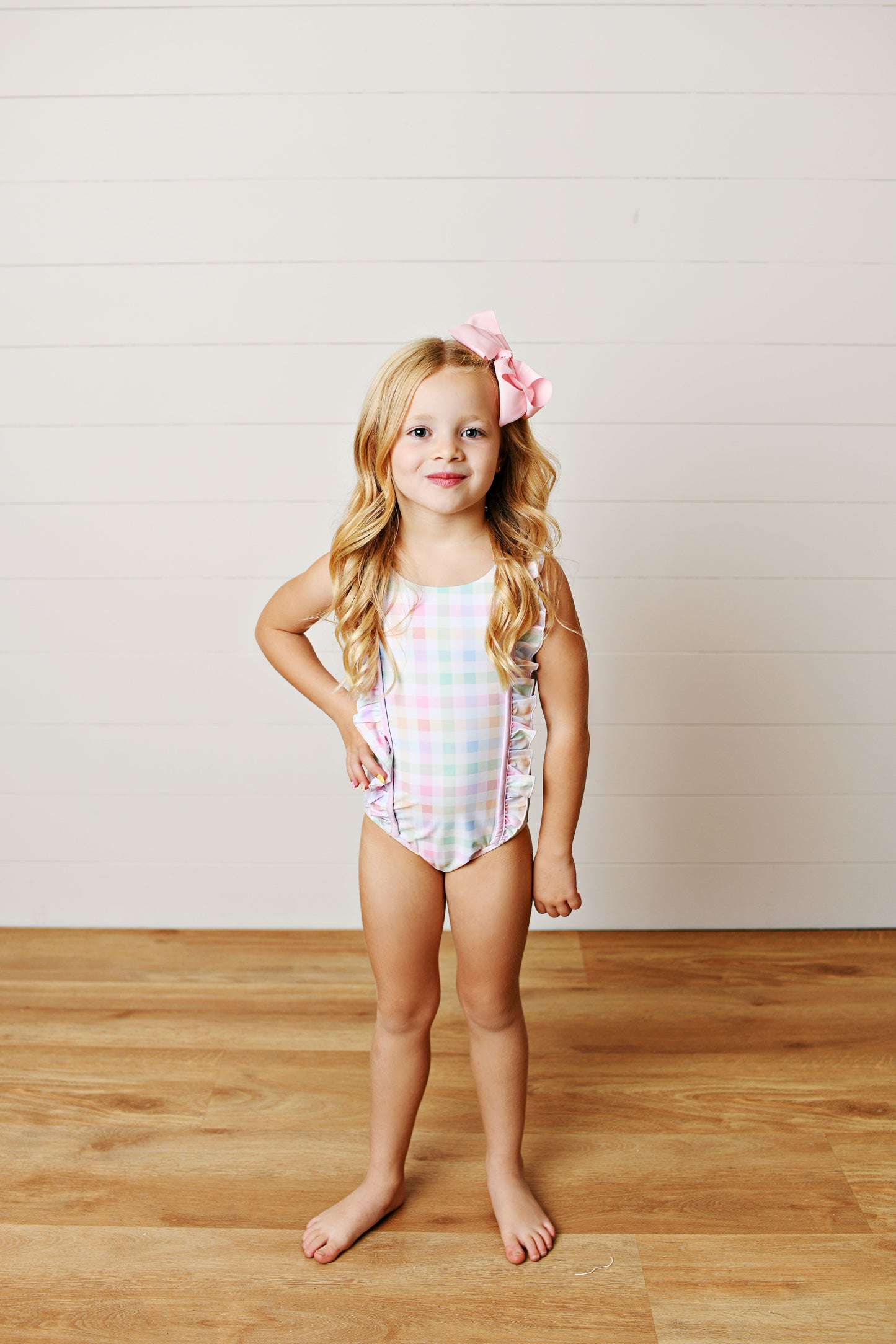 Plaid One Piece Swimsuit