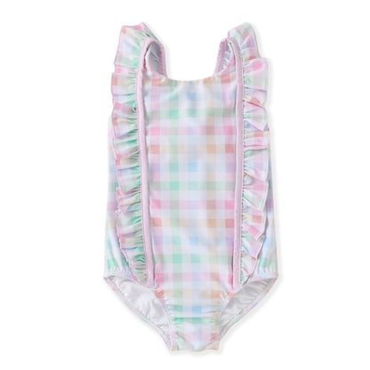 Plaid One Piece Swimsuit