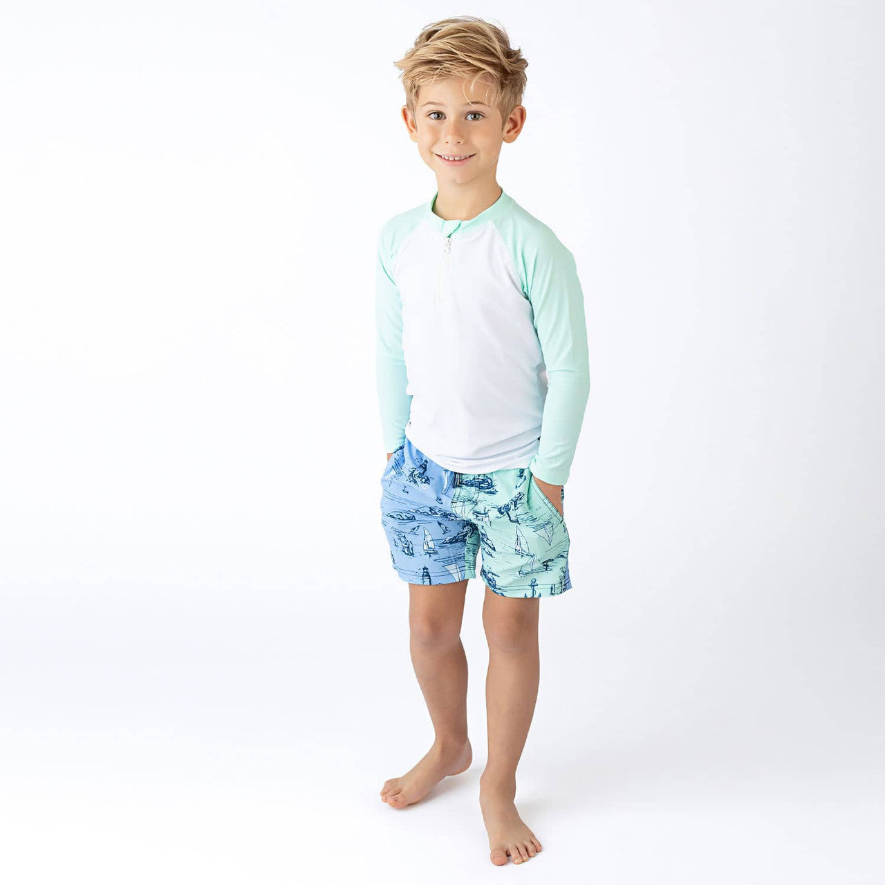 Boys Trunks - Coastal Colorblock