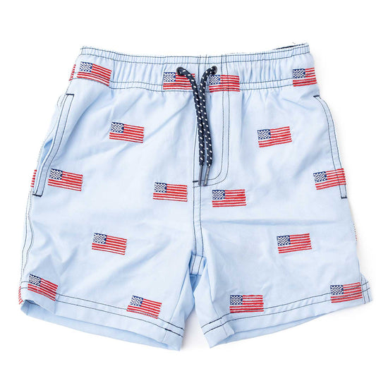 Boys Emb. Trunks - Americana Icon