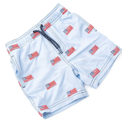 Boys Emb. Trunks - Americana Icon