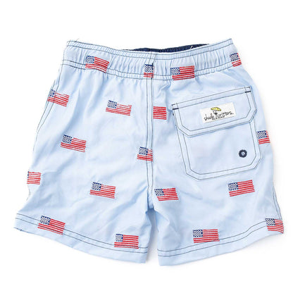 Boys Emb. Trunks - Americana Icon