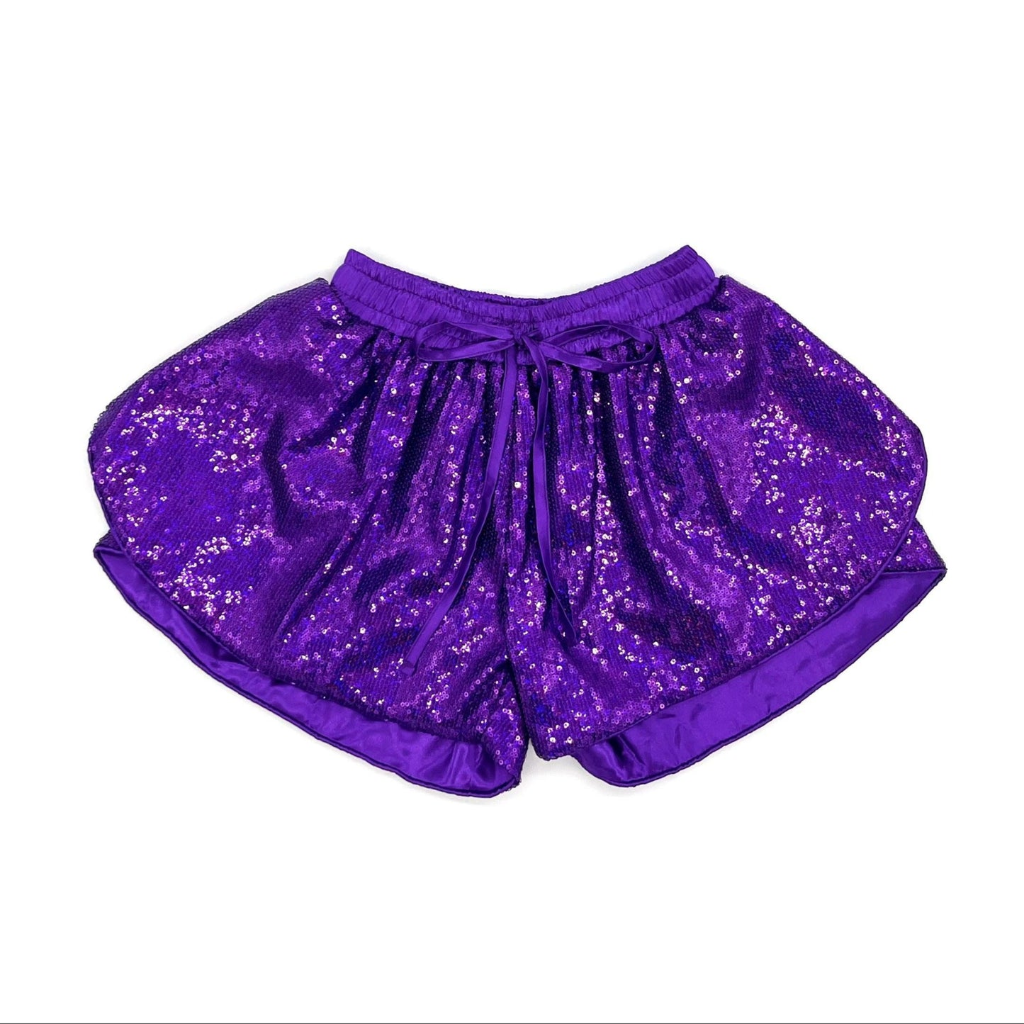 Purple Sequins Butterfly Shorts