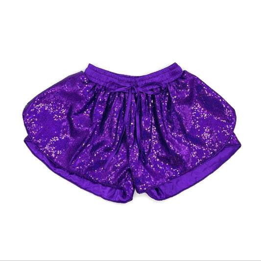 Purple Sequins Butterfly Shorts