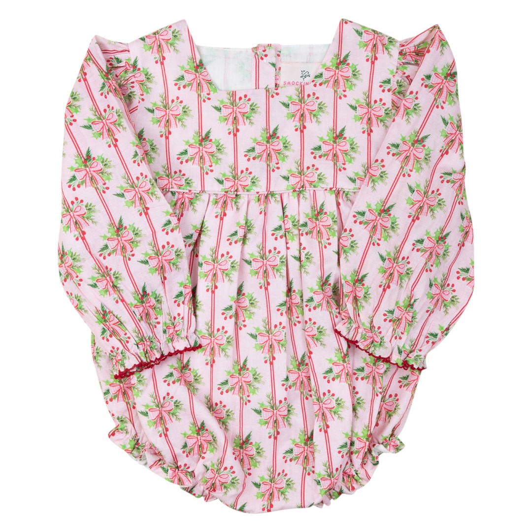 Holiday Bow Striped Bubble