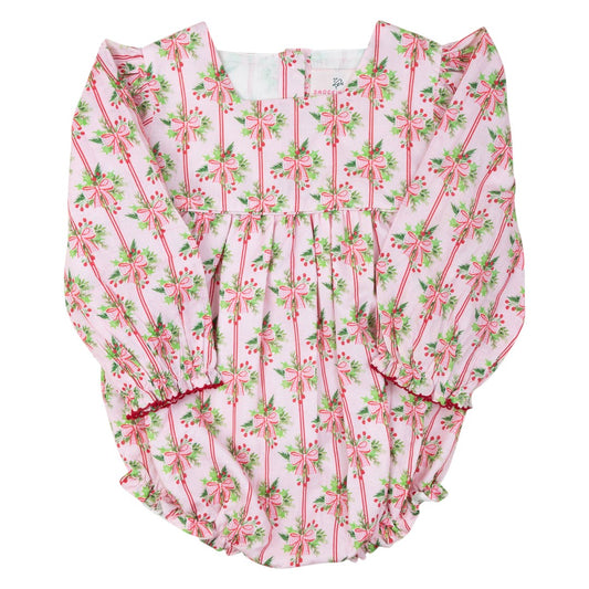 Holiday Bow Striped Bubble