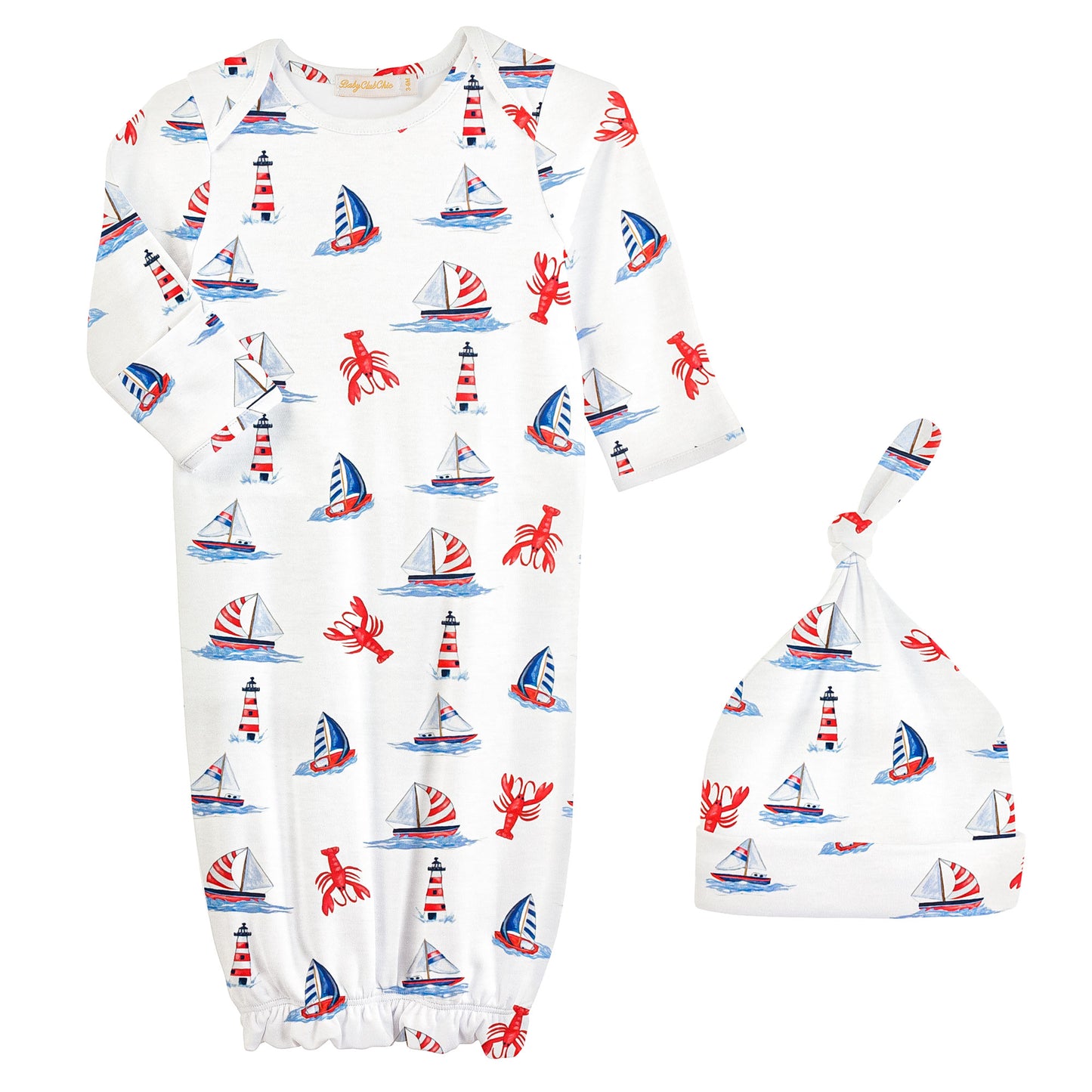 Sailing in Summer Gown & Hat Set