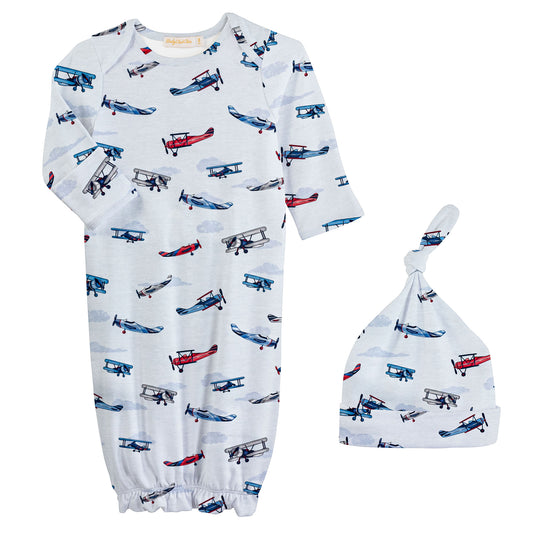 Patriotic Airplanes Gown & Hat Set