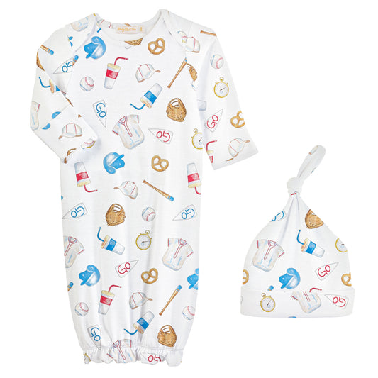Home Run Baseball Gown & Hat Set