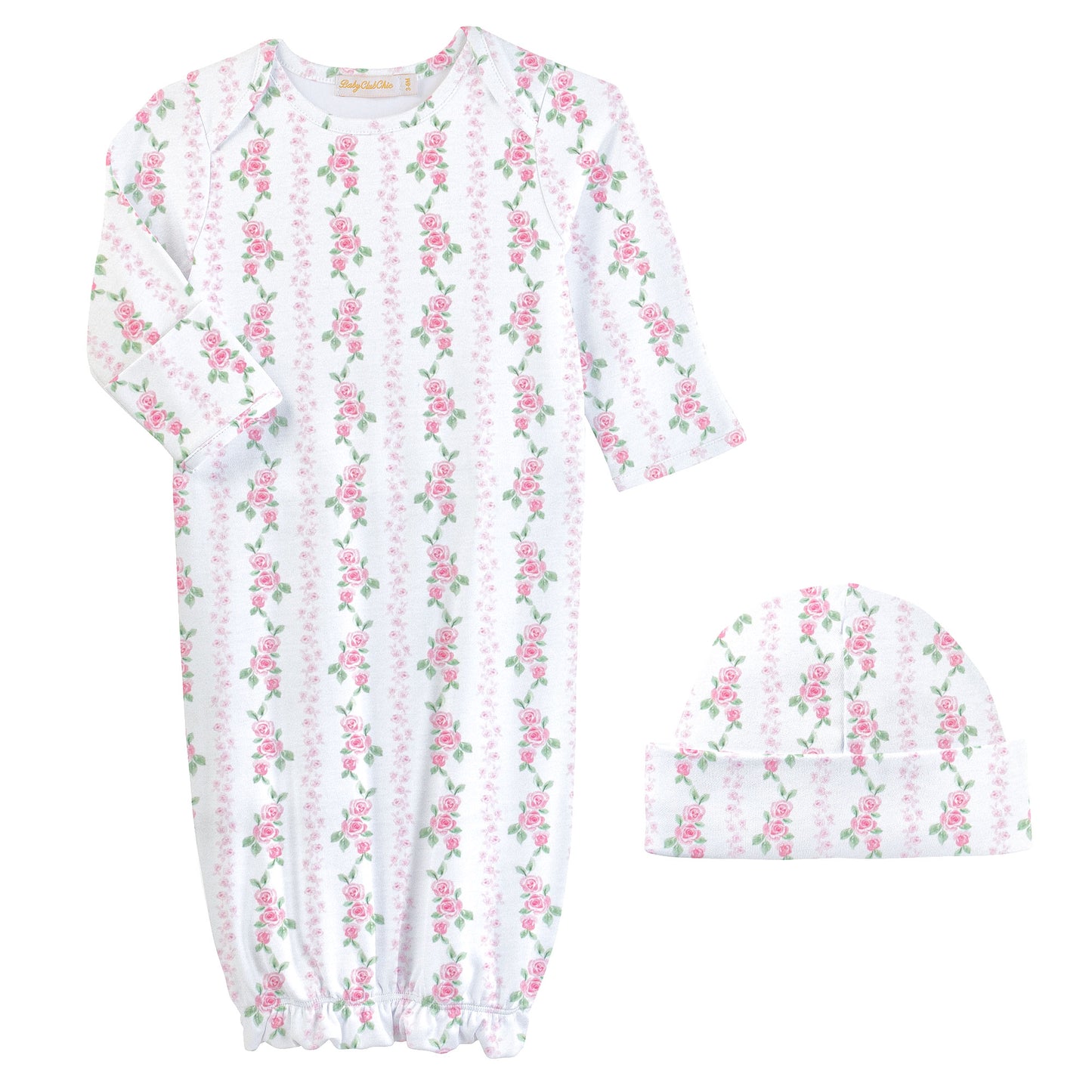 Soft Roses Gown & Hat