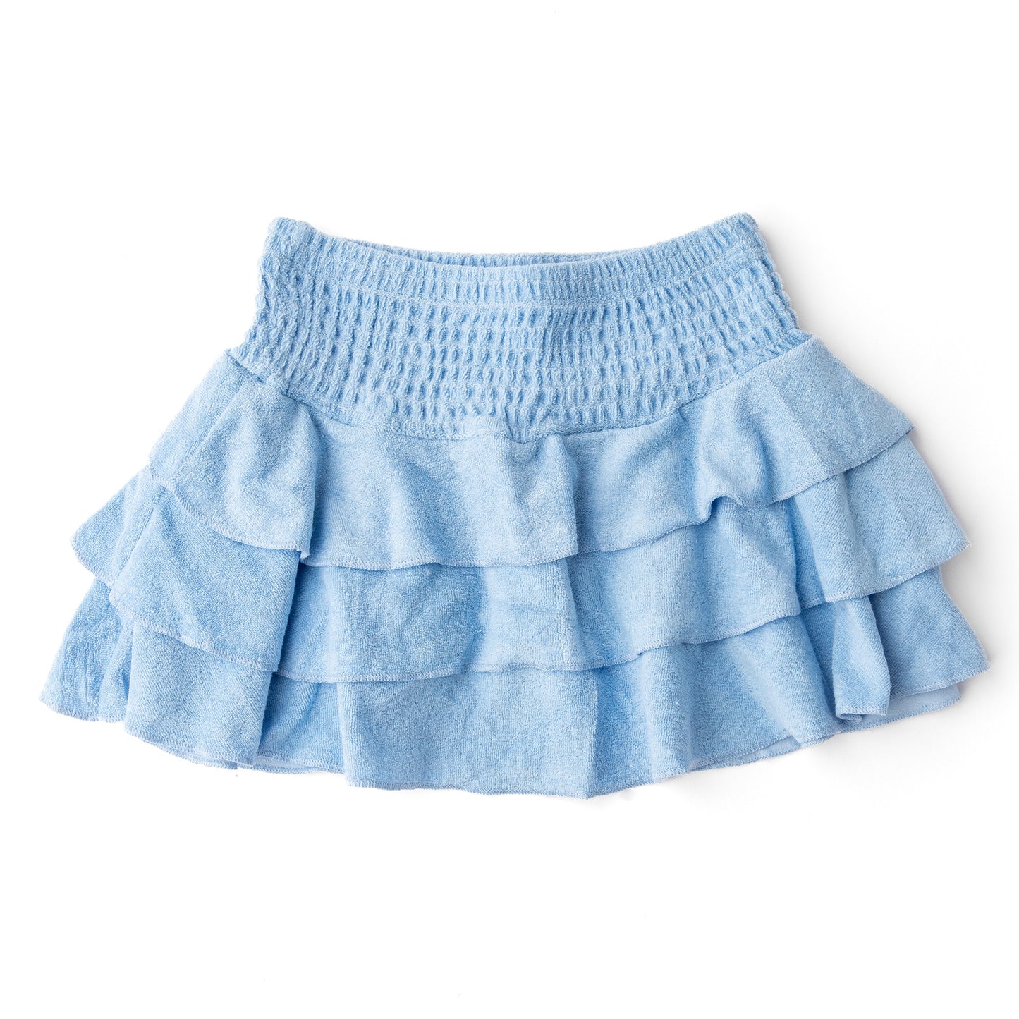 Terry Smocked Skirt - Blue