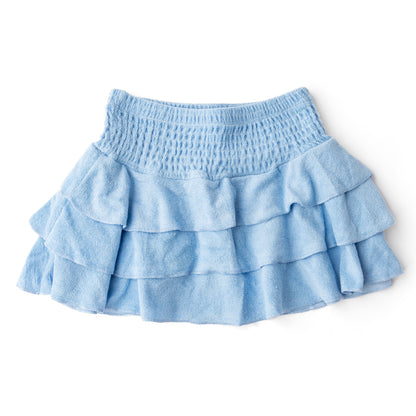 Terry Smocked Skirt - Blue