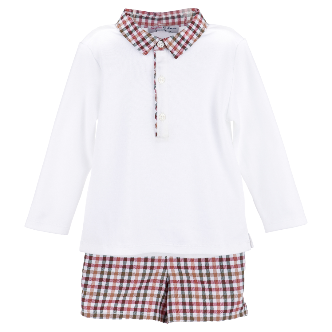 Cider Checks Boy Short Set