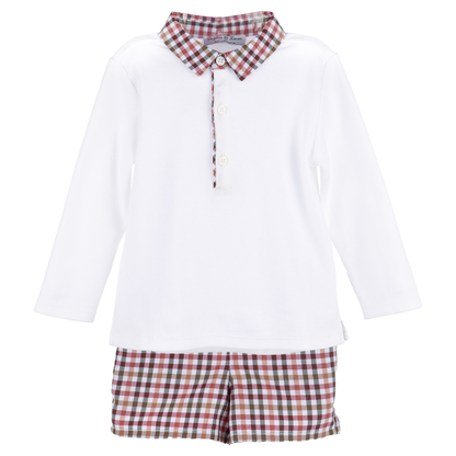 Cider Checks Boy Short Set