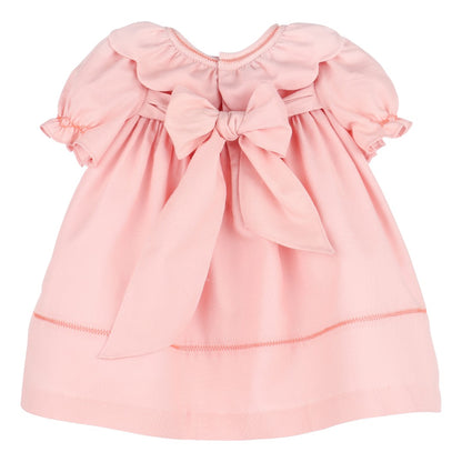 Pumpkin Ruffle Dress - Peach