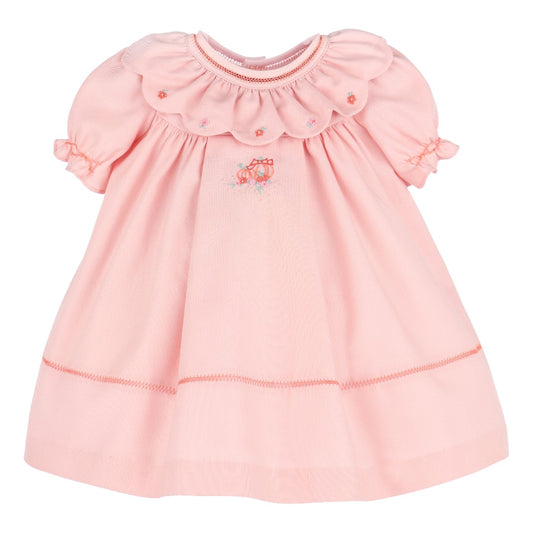 Pumpkin Ruffle Dress - Peach