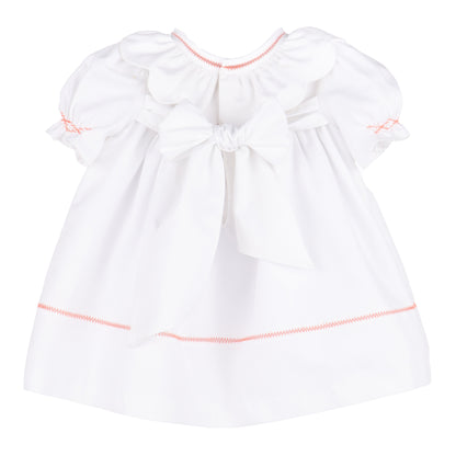 Pumpkin Ruffle Dress - White