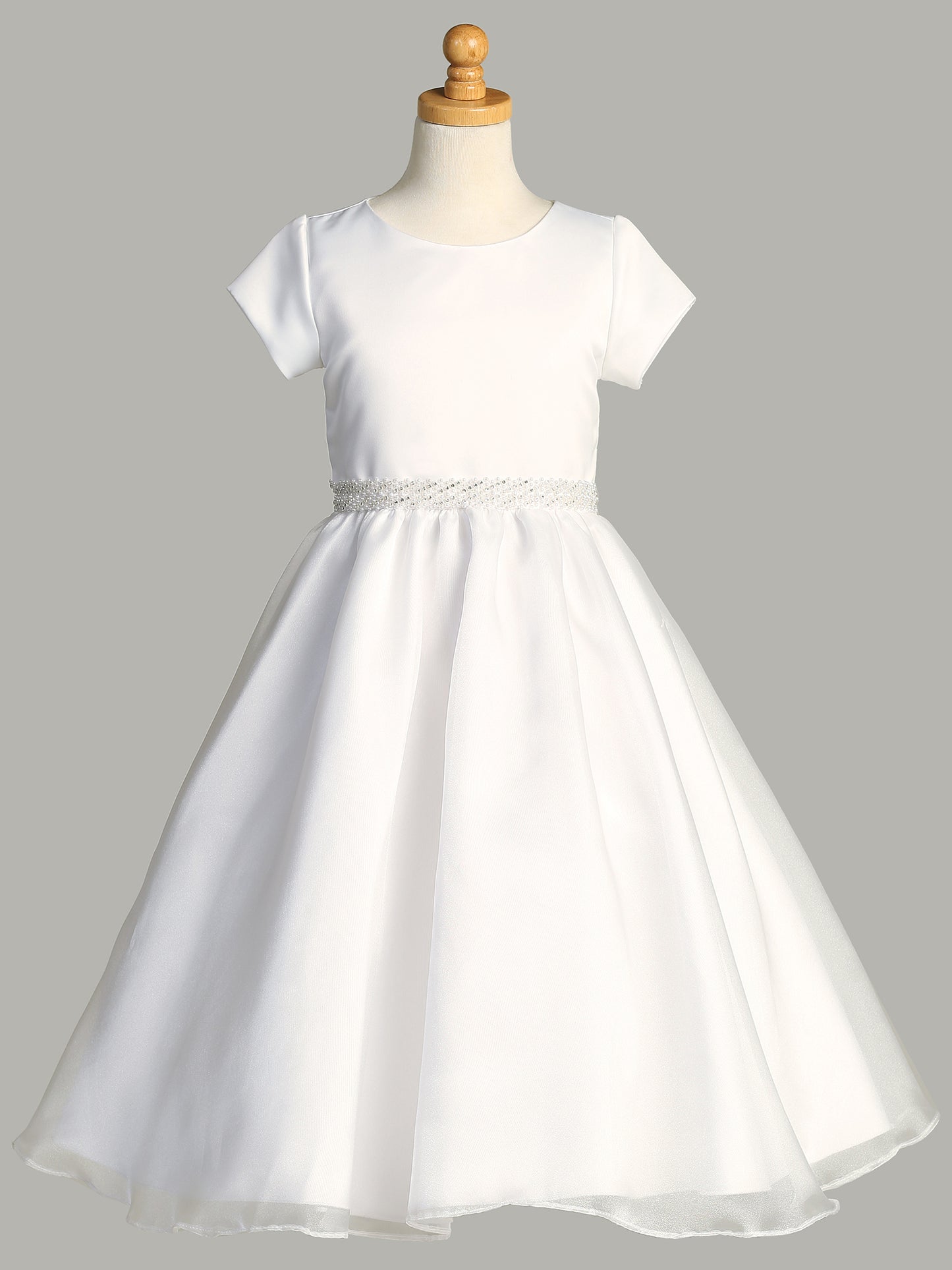 Satin & Crystal Organza Dress - SP200