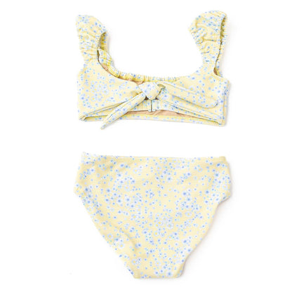 Ribbed Cap Sleeve 2PC Swim Set - Butter Blooms