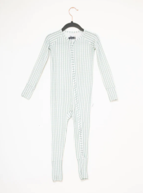 Sleep Romper - Sage Gingham