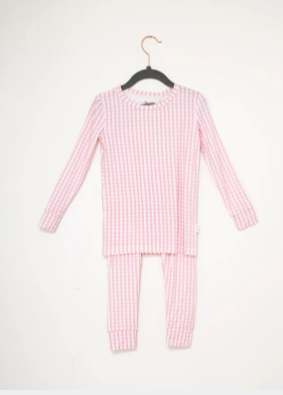 Pajama Set 2PC - Pink Gingham