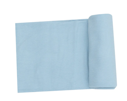 Rib Swaddle Blanket - Dream Blue Rib