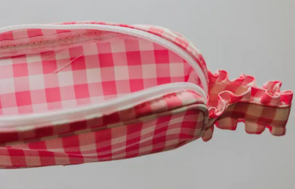 Pink Gingham Pencil Case