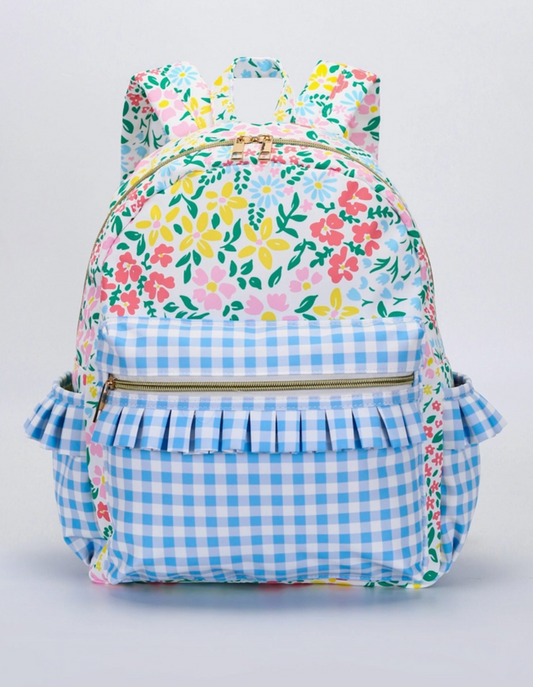 Yellow Flower Ruffle Backpack