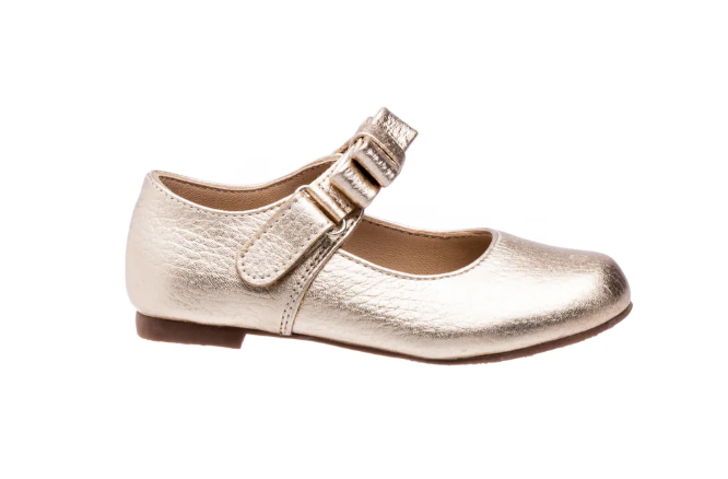Toddler Mary Jane W/ Bow - Gold