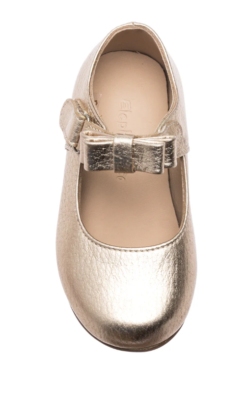 Toddler Mary Jane W/ Bow - Gold