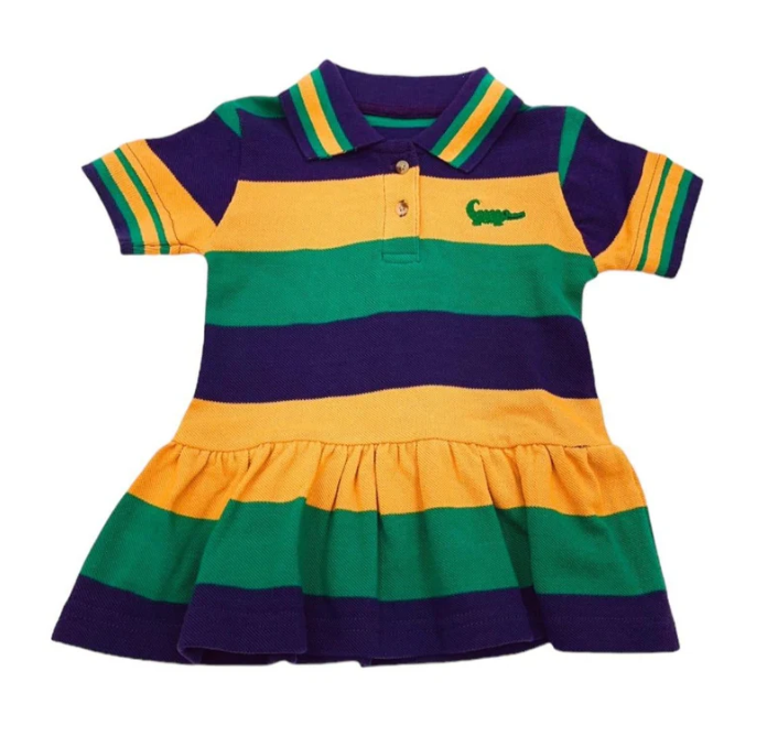 Mardi Gras S/S Dropwaist Dress