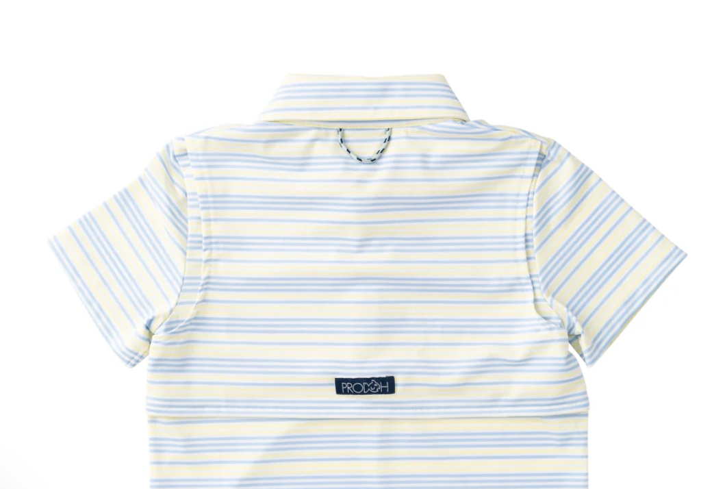 SS Pro Performance Polo - Yellow Pear Windsurfer Stripe