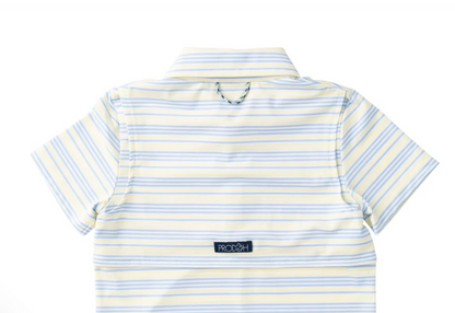 SS Pro Performance Polo - Yellow Pear Windsurfer Stripe