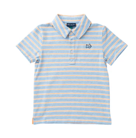 Too Cool for School Polo - Windsurfer Orange Chiffon Stripe