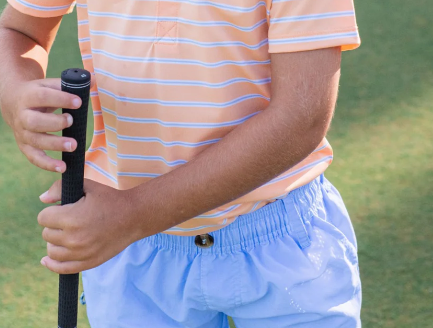 Pro Performance Polo - Orange Chiffon Stripe