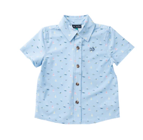Button Down- Windsurfer Boats in the Bay Print