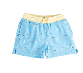 Boogie Board Swim Trunks Boat Print