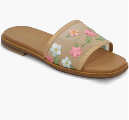 Jhanna - Tan Floral Sandal