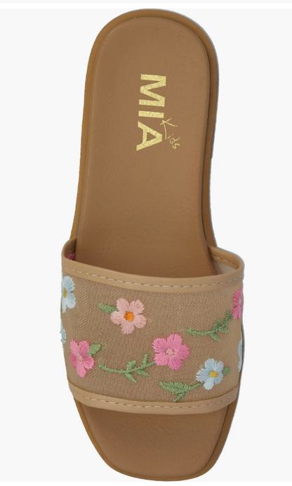 Jhanna - Tan Floral Sandal