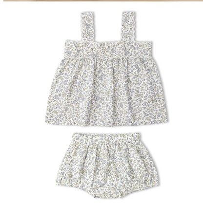 Organic Scalloped Bloomer Set-Tulle Floral