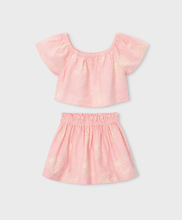 Linen Skirt set-3947