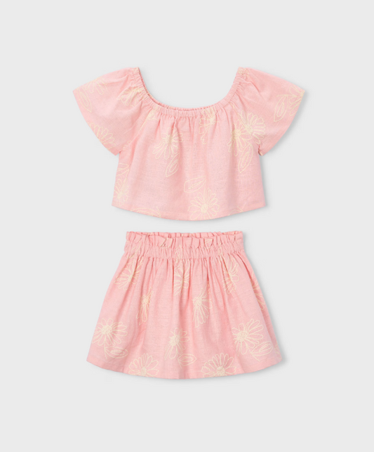 Linen Skirt set-3947