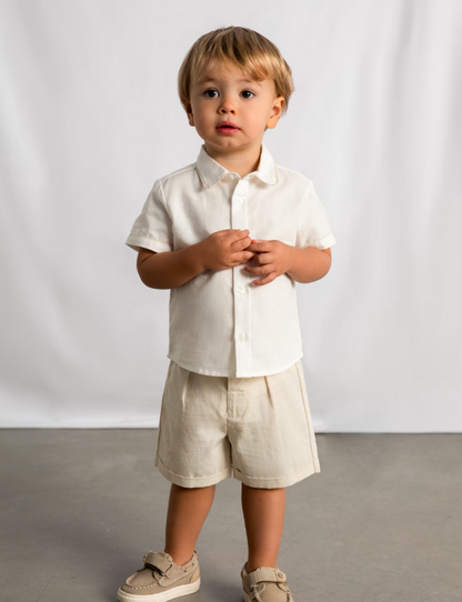 Linen Shorts Set-1225