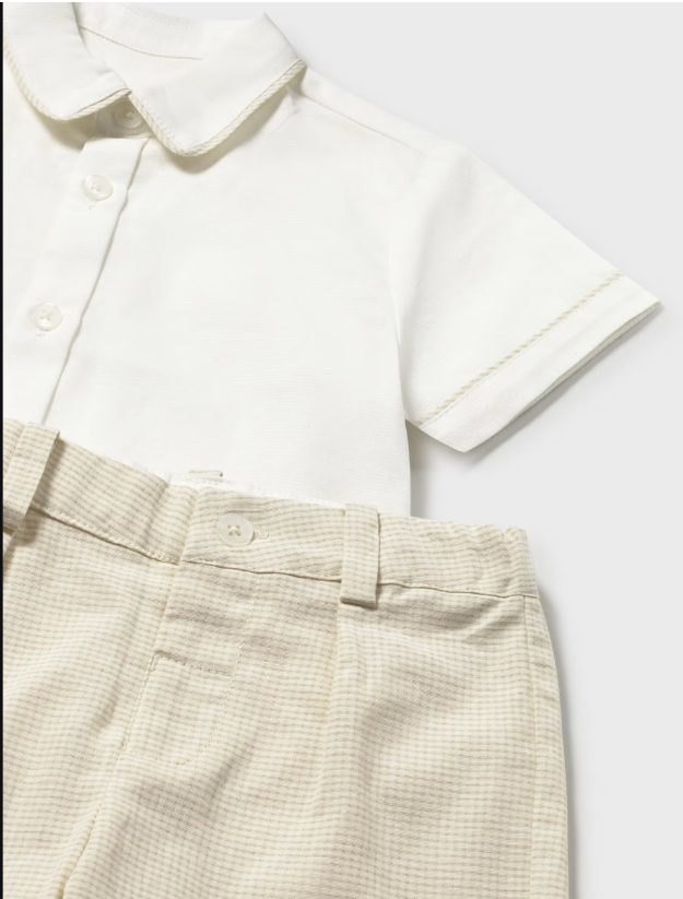 Linen Shorts Set-1225