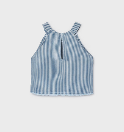 Denim Striped Top