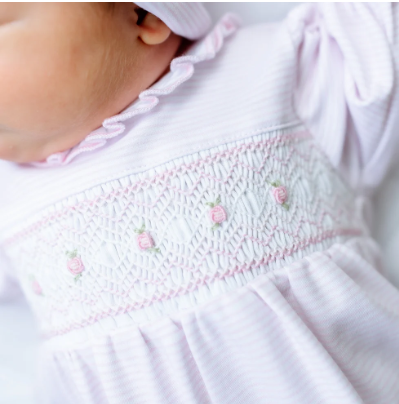 Julia Smocked Gown-Lt Pink